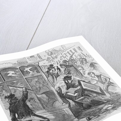 Drawing of People Looting a Shop in New York City by Anonymous