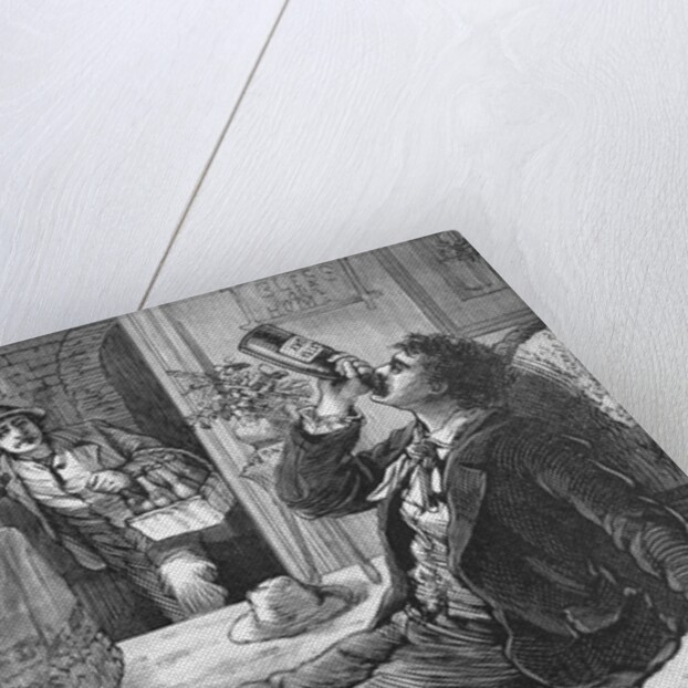 Illustration of Burglars Drinking Stolen Alcohol by Anonymous
