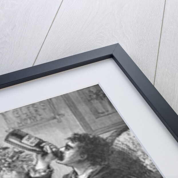 Illustration of Burglars Drinking Stolen Alcohol by Anonymous