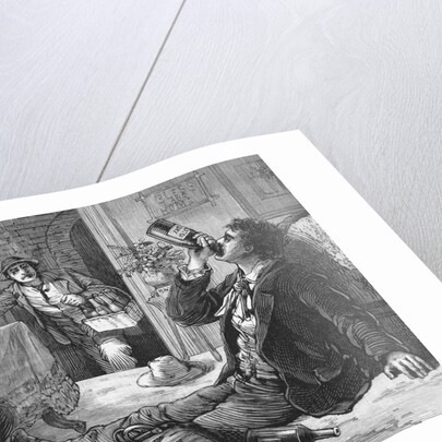 Illustration of Burglars Drinking Stolen Alcohol by Anonymous