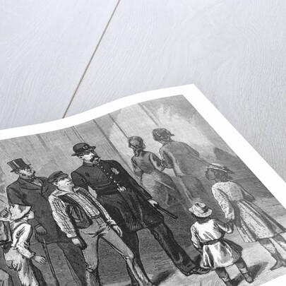 Illustration of Police Arresting a Man in Manhattan by Anonymous