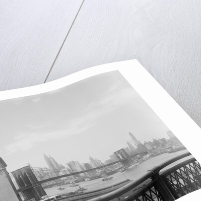 Brooklyn Bridge and Manhattan Skyline by Anonymous