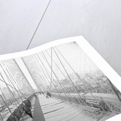 Walkway on Brooklyn Bridge by Anonymous