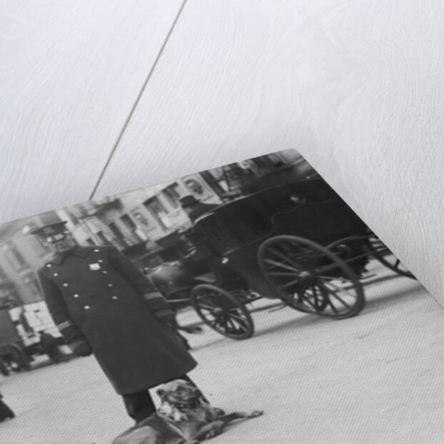 Policeman with Dog by Anonymous