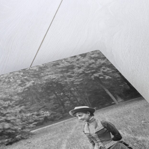 Woman in Wooded Meadow by Anonymous