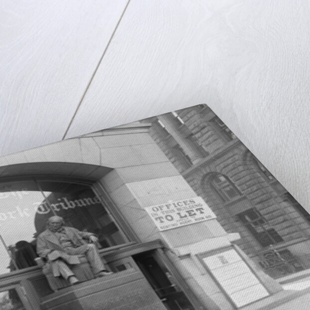 Horace Greeley Statue Outside New York Tribune Building by Anonymous