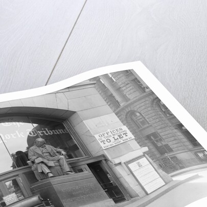 Horace Greeley Statue Outside New York Tribune Building by Anonymous