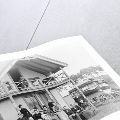 Men and Women Outside a Boarding House by Anonymous