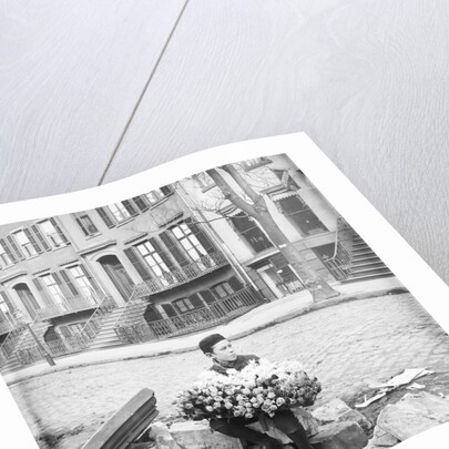 Boy Selling Flowers by Anonymous