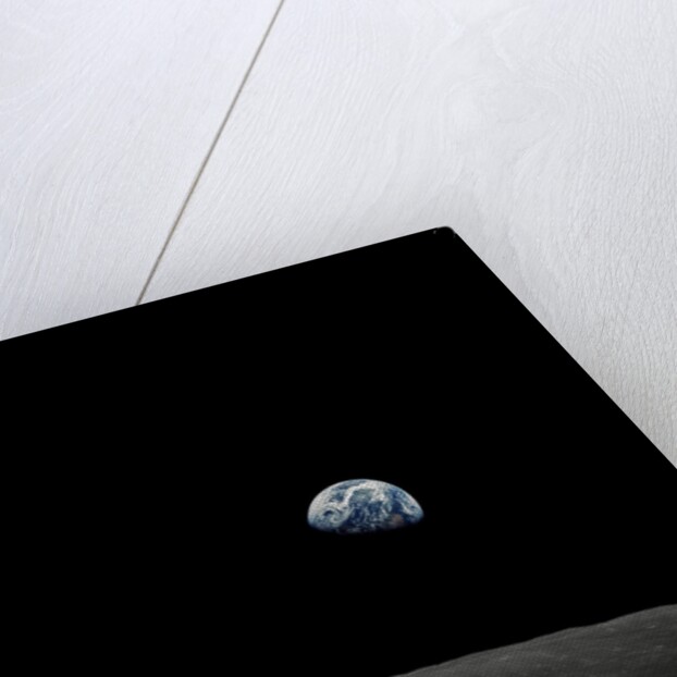 Earthrise and Lunar Horizon from Apollo 8 by Anonymous