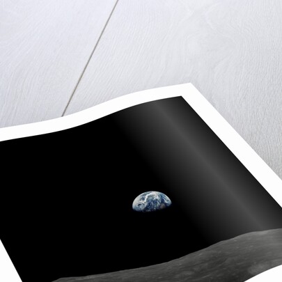 Earthrise and Lunar Horizon from Apollo 8 by Anonymous