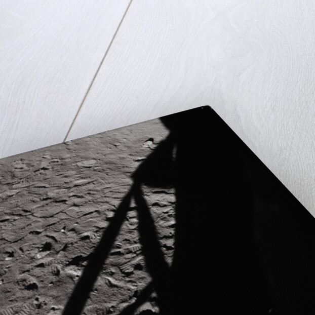 Footprints and Spacecraft Shadow on the Moon by Anonymous