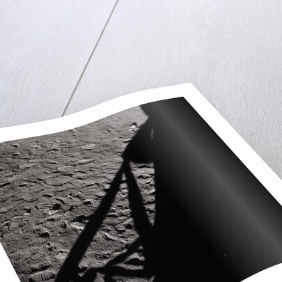 Footprints and Spacecraft Shadow on the Moon by Anonymous