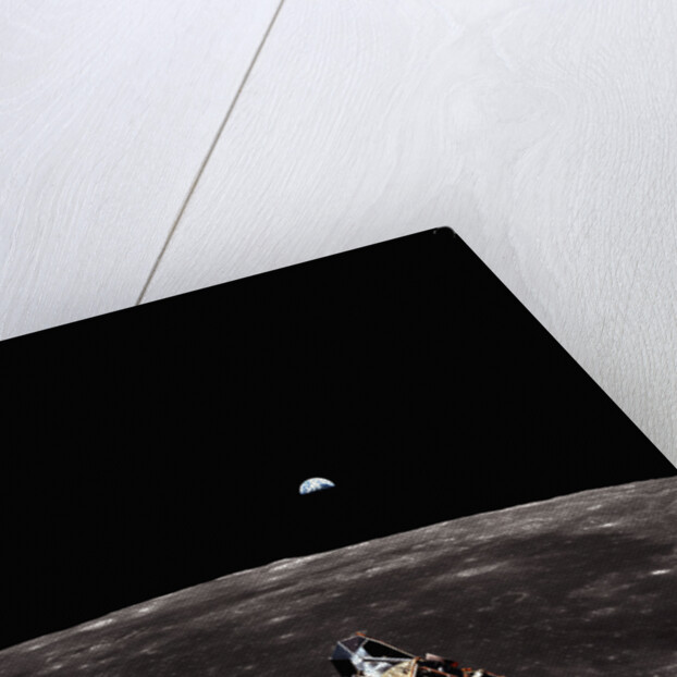 Lunar Module, Earth, and Moon by Anonymous