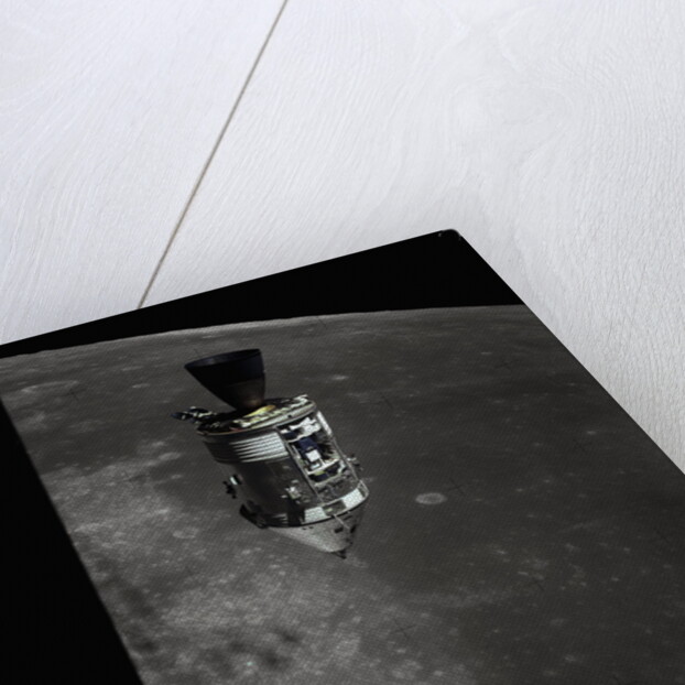 Apollo 15 Command Module Orbiting the Moon by Anonymous