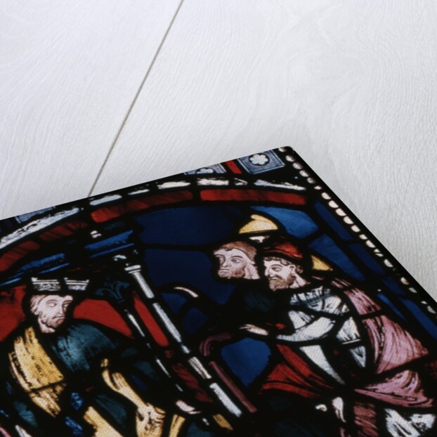 Three Robed Figures Kneeling Before a King by Anonymous