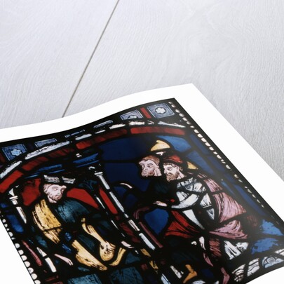 Three Robed Figures Kneeling Before a King by Anonymous