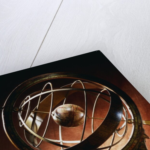 Antique Globe Mounted in Bands by Anonymous