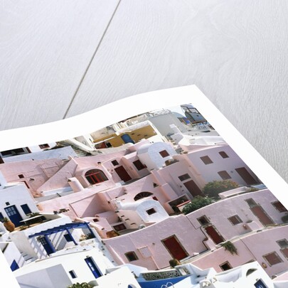 Hillside Buildings on Santorini by Anonymous