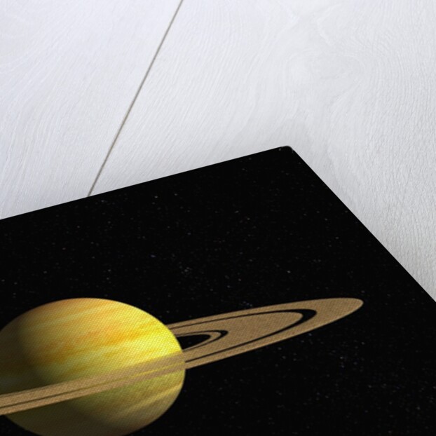 Ringed Planet with Moon by Anonymous
