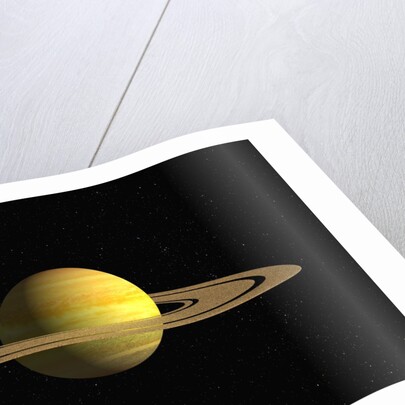 Ringed Planet with Moon by Anonymous