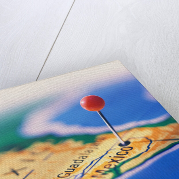 Mexico City Marked on a Map by Anonymous