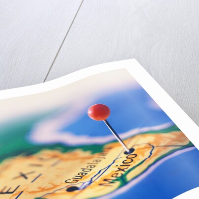 Mexico City Marked on a Map by Anonymous