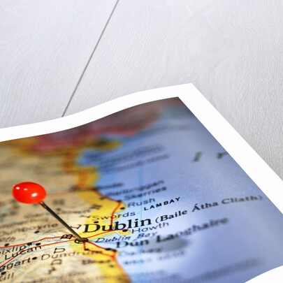 Dublin Marked on Map by Anonymous