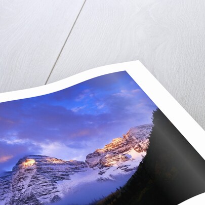 Sunrise on Snow-Covered Mountains by Anonymous