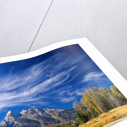 Cirrus Clouds over Teton Range and Snake River by Anonymous