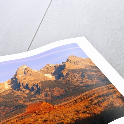 A Farm and the Teton Range by Anonymous
