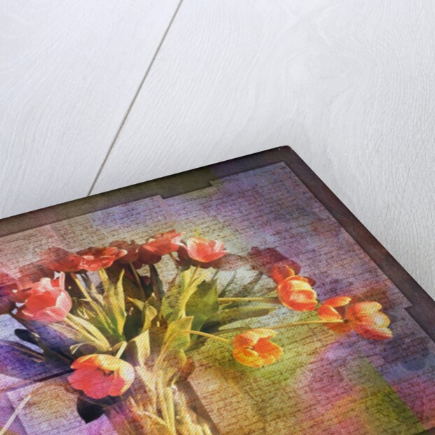 Vase of Tulips and Text by Anonymous