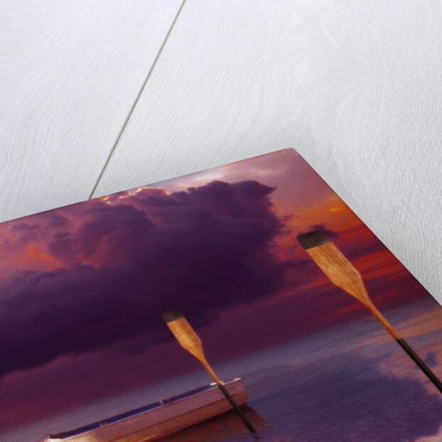 Cumulus Cloud, Rowboat, and Paddles by Anonymous