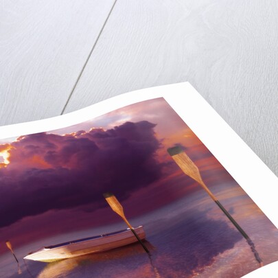 Cumulus Cloud, Rowboat, and Paddles by Anonymous