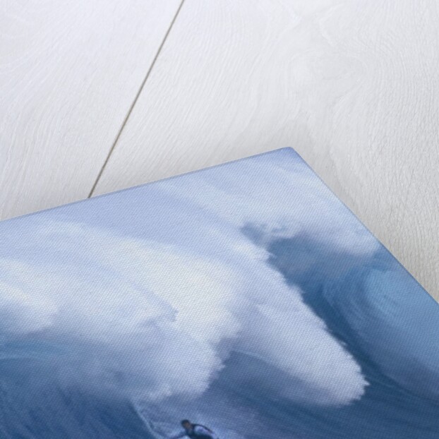 Surfer Riding Giant Wave by Anonymous