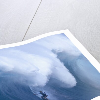 Surfer Riding Giant Wave by Anonymous