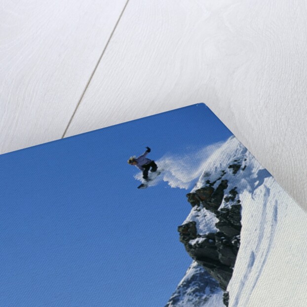 Snowboarder Performing Jump by Anonymous