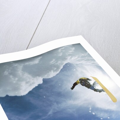 Snowboarder Performing Jump by Anonymous