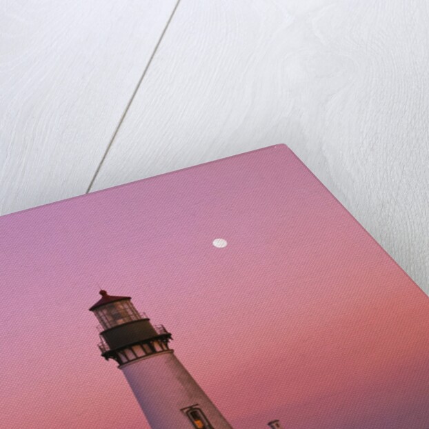 Lighthouse by Beach at Dusk by Anonymous