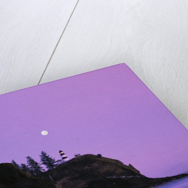Purple Skies Over Lighthouse by Anonymous