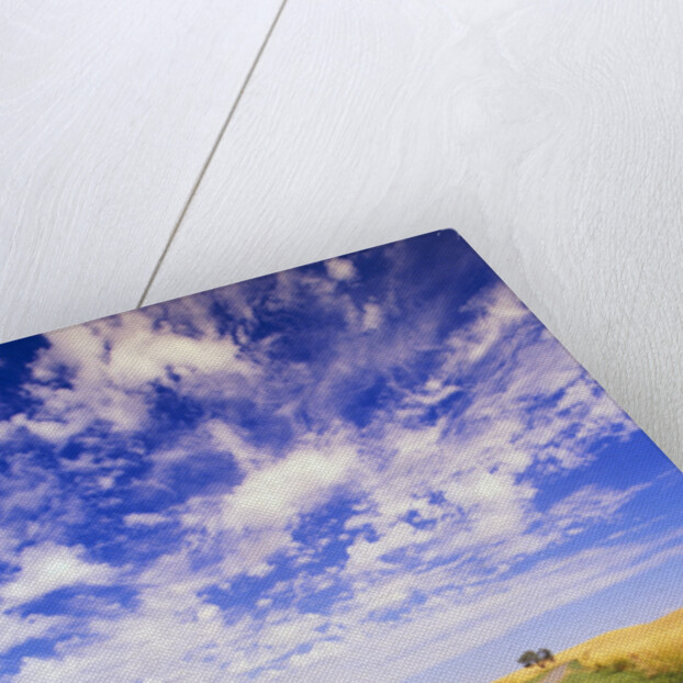 Wispy Clouds Floating over Farm Fields by Anonymous