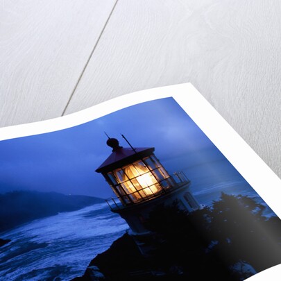 Lighthouse Protecting Misty Coastline by Anonymous