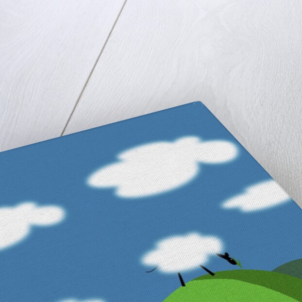Sheep and Clouds by Anonymous