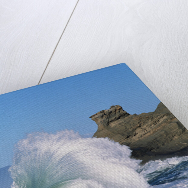 Wave Crashing on Rocky Coast by Anonymous