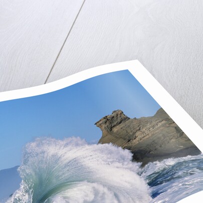 Wave Crashing on Rocky Coast by Anonymous