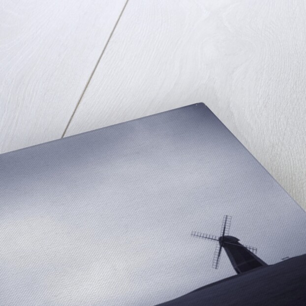 Windmill Under Gray Sky by Anonymous