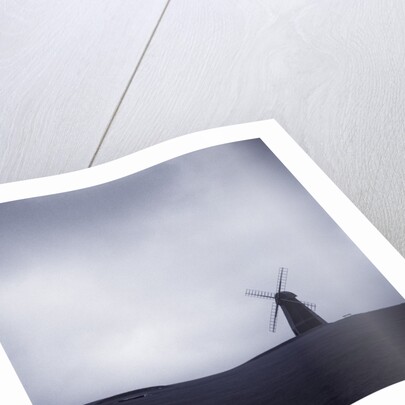 Windmill Under Gray Sky by Anonymous
