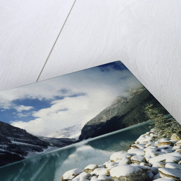 Snow-Covered Rocks in Banff National Park by Anonymous