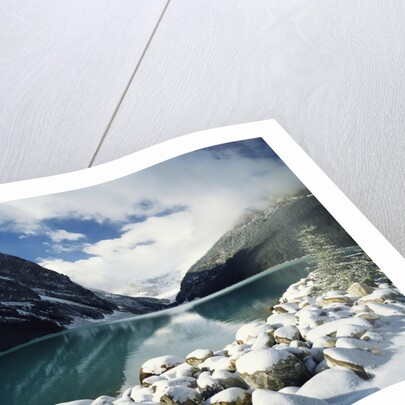 Snow-Covered Rocks in Banff National Park by Anonymous