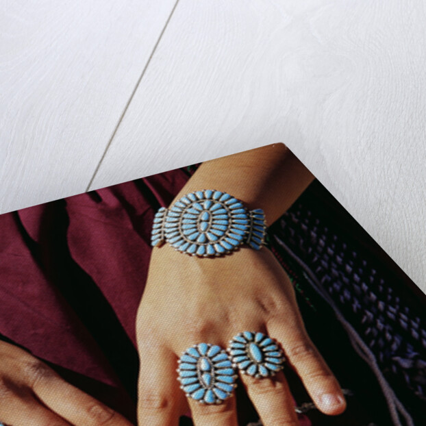 Turquoise Bracelets and Rings by Anonymous